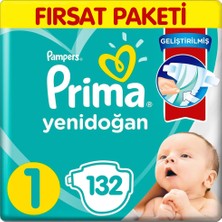 Prima 1 Beden Yenidoğan Aktif Bebek Bezi 44X3 132 Adet