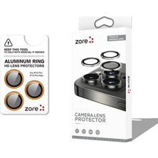 Maks Technology iPhone 15 Pro Max Mkst Cl-12 Premium Safir Parmak Izi Bırakmayan Anti-Reflective Kamera Lens Koruyucu - Turuncu
