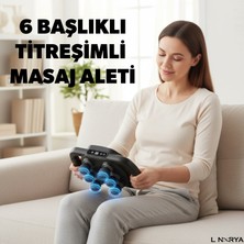 Linarya AMG37 6 Başlıklı Titreşimli Masaj Aleti - 9 Kademeli Şarjlı Masaj Cihazı