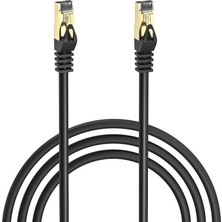 Nevamel® S-Lınk MM-CAT703 Cat7 Patch 3mt Gold Uçlu   Ftp Cca Ağ Bağlantı Kablosu (SIYAH)(1923)