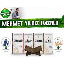 MYBEDESTEN Halife Hayatları 4lü Imzalı Seri Ahşap Rahle Kabe Kapısı Hediye Seti Mehmet Yıldız