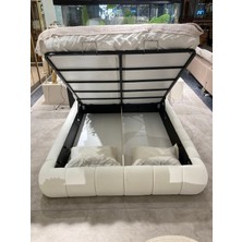Cozze Mobilya Teddy Bukle Kumaş Modern Bazalı Çift Kişilik Karyola