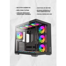 OEM Rx 580 Gaming Pc | I7 6700K | 16GB Ram | 500GB SSD | 600W Psu | F/p Oyuncu Bilgisayarı