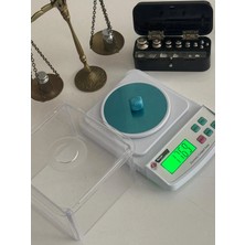 Tüccar Efendi TCR-400C 600GR / 0.01G Hassas Dijital Terazi – Fanuslu Laboratuvar Kuyumcu Terazisi (Çap 12 cm