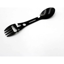 Mobee 2'li Paket 5'i 1 Arada Spork Seti Paslanmaz Çelik Kamp Çatal Kaşık Bıçak Şişe Açacağı Outdoor MKMP-0044