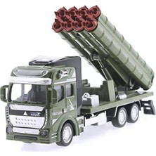 Aesco Sürtmeli Die Cast Metal Roketatar Rampalı Askeri Kamyon