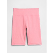 Gap Kız Çocuk Pembe Kids Pull-On Ribbed Bisiklet Şortları