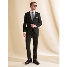 Pierre Cardin Erkek Siyah Slim Fit Takım Elbise 50325155-VR046