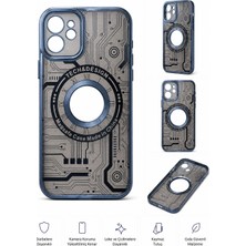 Akbix Accessory iPhone 11 Uyumlu Mavi Şeffaf Renkli Kılıf