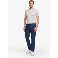 Pierre Cardin Erkek Lacivert Slim Fit Keten Karışımlı Pantolon 50325164-VR033