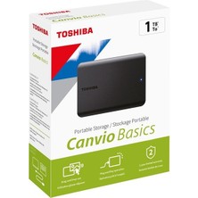 Toshiba 1TB Canvio Basic USB 3.2 GEN1-HDTB510EK3AA Taşınabilir Disk Yüksek Performanslı Okuma/Yazma Hızı