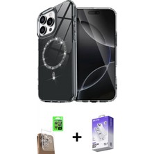 Pileli Store Pilelistore™ iPhone 16 Pro Max Kılıf Kıvılcım Form Prime - Siyah Bilvis 5in1 3D Magic Cam Ekran Koruyucu + Raze Metal Kamera Lens - Cltm