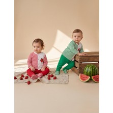 Nova Baby Karpuz Kokulu Önden Açık 1-6 Ay Pijama Takımı - Ekru