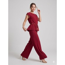 Ekol Beli Lastikli Bol Paça Pantolon 2436