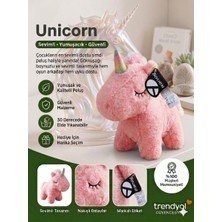 Tigoes Unicorn Oyuncak Peluş  25 cm  Gökkuşağı Boynuzlu Nakışlı Yumuşak Uyku Arkadaşı Hediyelik Sevimli Figür