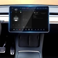 Zore Tesla Model Y Temperli Cam Araç Multimedya Ekran Koruyucu - 9h Ultra Dayanıklı Lyon Tech