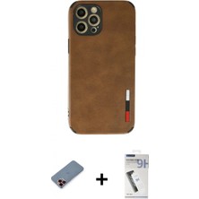 İlk El Grup Pilelistore™ iPhone 12 Pro Max Kılıf Doruk Asil Koleksiyonu - Şeffaf Uv Polymer Nano Ekran Koruyucu + Metal Kamera Lens Koruma Cam - Kı
