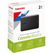 Toshiba 2TB Canvio Basic USB 3.2 Gen1 Taşınabilir Disk Yüksek Performanslı Depolama HDTB520EK3AA