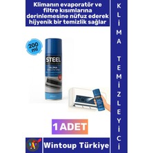 Wintoup #sprey Ev Tipi Split Araç Kliması Hijyen Bakım Toz Kir Koku Giderici Ferahlatıcı Aerosol Püskürtme Mekanizması Pratik Temizleme Klima Temizleyici Sprey 200 ml
