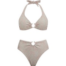 Aquella Ajurlu Simli Pudra Aksesuarlı Nadide Bikini Takım