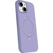 Nerm Iphone 15 Regal Magsafe Standlı Kapak - Lila