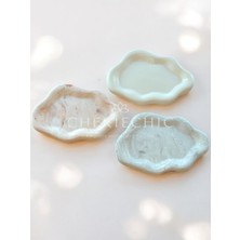 CHERIECHIC Home Dalgalı Beton Dekor Obje | Sunum Tabak | Mermer (Gri)