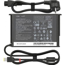 TNO Lenovo 20V 6.75A 135W USB Tipli Kare Adaptör Şarj ADL135NLC3A +Güç Kablosu