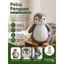 Tigoes Penguen Oyuncak Peluş 25 cm Yumuşak Dokulu Nakışlı Uyku Arkadaşı Hediyelik Sevimli Figür