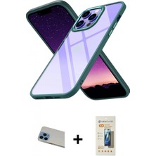 Pileli Store Pilelistore™ iPhone 13 Pro Max Kılıf Nova Işık Serisi - Siyah 6d Mat Seramik Hayalet Nano Ekran Koruyucu + Rainbow Kamera Lens Koruma Cam - Mı