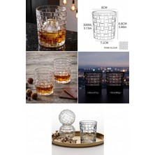 2 Adet Retro Serisi Vintage Tasarım Rattan Detaylı Kristal Kesim Viski ve Kokteyl Bardak Seti