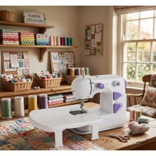 Linarya Mini Dikiş Makinesi 4.8 W, 23 Kademe, Geniş Çalışma Alanlı Dahili Aydınlatmalı