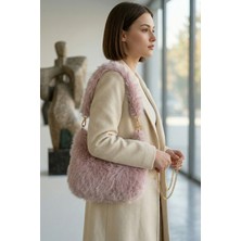 Vivazzaluxe Vintage Peluş Kürk Model Sonbahar, Kış Tote Bag Kadın El, Omuz, Çapraz Çanta