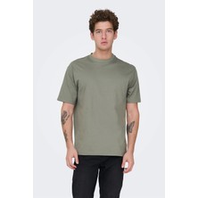 Only & Sons Onsfred % 100 Pamuk Relaxed Fit Bisiklet Yaka T Shirt Erkek T Shirt 22022532
