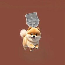 Mi7a Pomeranian Figürlü Telefon Charmı (Lighting (Iphone) Uyumlu Şarj Soketi Tıpası)
