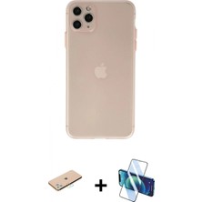 Pileli Store Pilelistore™ iPhone 11 Pro Max Kılıf Atlas Minimal Prime - Siyah 3D Antistatik Seramik Nano Ekran Koruyucu + Renkli Kamera Lens Koruma Cam - Mı