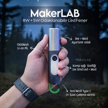 Makerlab El Feneri, Şarjlı El Feneri, 8W Yüksek Güç