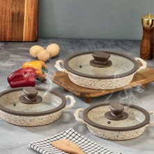 Polochef Incı Dokum Sahan Set Kapaklı 18-20-22 cm