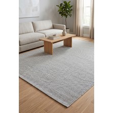 Tch Home Living Lys Bukle Gümüş Gri Modern Yumuşak Jüt Taban Dokuma Halı Salon Mutfak Oturma Odası Koridor Yolluk Çocuk Odası Halısı 04300