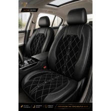Trobus Toyota C-Hr 2016+ Uyumlu Altar Serisi Tay Tüyü Siyah Beyaz Premium Koltuk Kılıfı