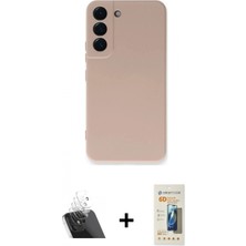 İlk El Grup Pilelistore™ Galaxy S23 Plus Kılıf Ahenk Serisi - Siyah 6d Mat Seramik Hayalet Nano Ekran Koruyucu + Kamera Lens Koruma Cam - Sf