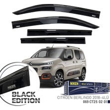Niken Citroen Berlingo Cam Rüzgarlığı Siyah Kromlu 4'lü 2018+ Sonrası Uyumlu