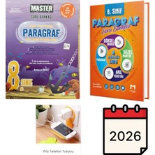 Paraf Yayınları 8.sınıf Okyanus Master Paragraf + Mozaik Lgs Paragraf Soru Bankaları Set Priz Telefon Tutucu Hediye