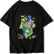Brz Collection Unisex Oversize Easy Going T-Shirt Siyah