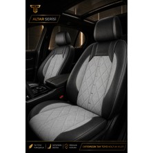 Trobus Seat Ibiza 2008+ Uyumlu Altar Serisi Tay Tüyü Gri Siyah Premium Koltuk Kılıfı