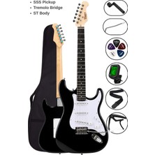 Torres ST-40BK Stratocaster Elektro Gitar Seti Siyah SSS Tremolo + Full Set