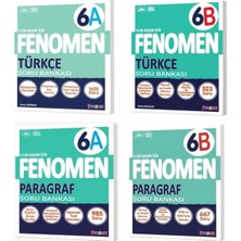 Paraf Yayınları 6. Sınıf Fenomen  Türkçe + Paragraf A + B Serisi Soru Seti 4 Kitap 2024-2025