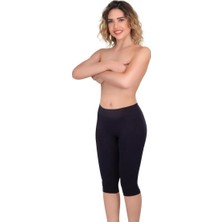 Moda Şahsenem Siyah  3856 Soft Kapri Tayt