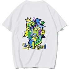 Brz Collection Unisex Oversize Easy Going T-Shirt (Beyaz)