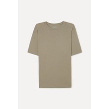 Mudo Erkek Vizon Rengi Bisiklet Yaka T-Shirt