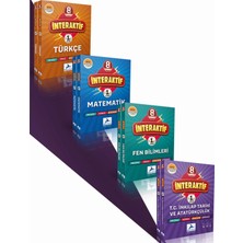 Paraf Yayınları 8. Sınıf Türkçe, Matematik, Fen, T.c Inkılap Interaktif Soru Bankası (4 Kitap)